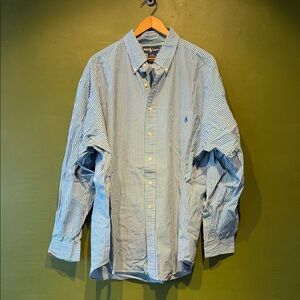 Ralph Lauren Men's Blue Striped Shirt